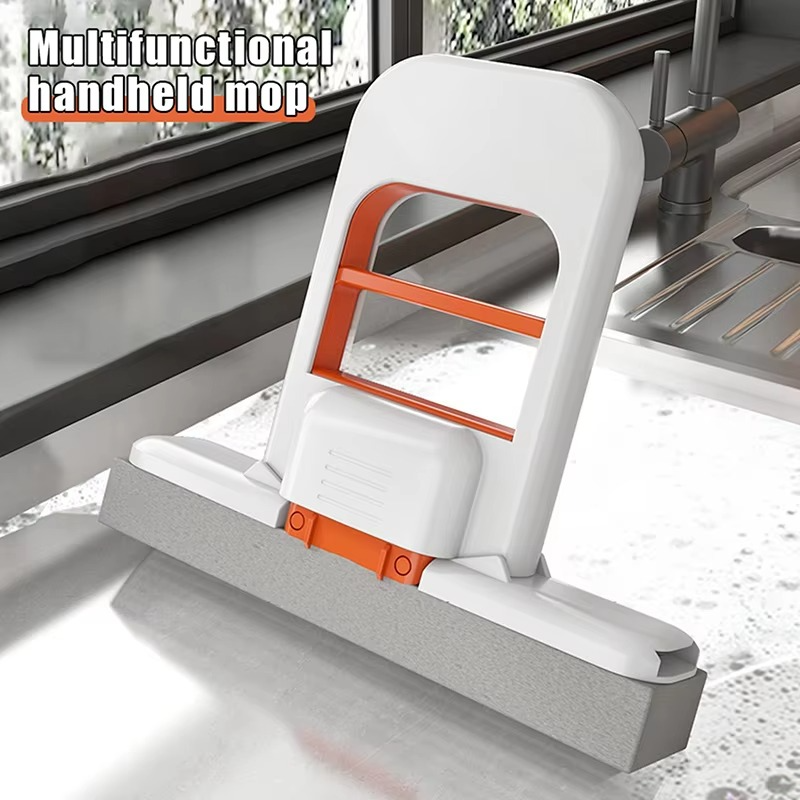 Portable Folding Cleaning Mop + 2 Free Sponge